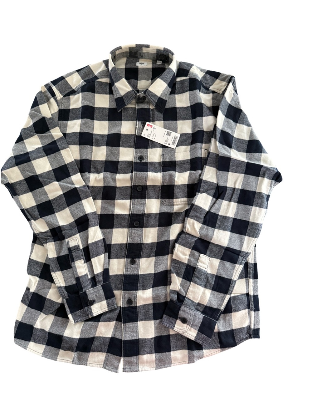 Uniqlo Women's Flannel Checked Button Down Shirt NWT Size M